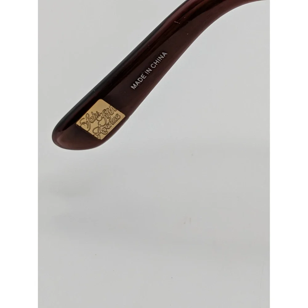 Saks Fifth Avenue 69/S Sunglass Frames Only Brown Floral Inlay Temples 57-15-135